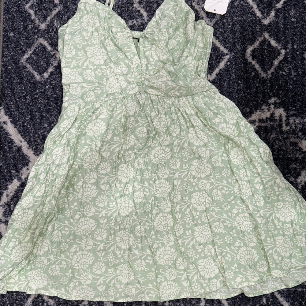Floral Green Dress
